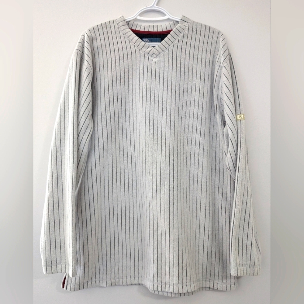 Fahrenheit Sweater Men's Ribbed V-Neck Long Sleeve Pullover Size Medium